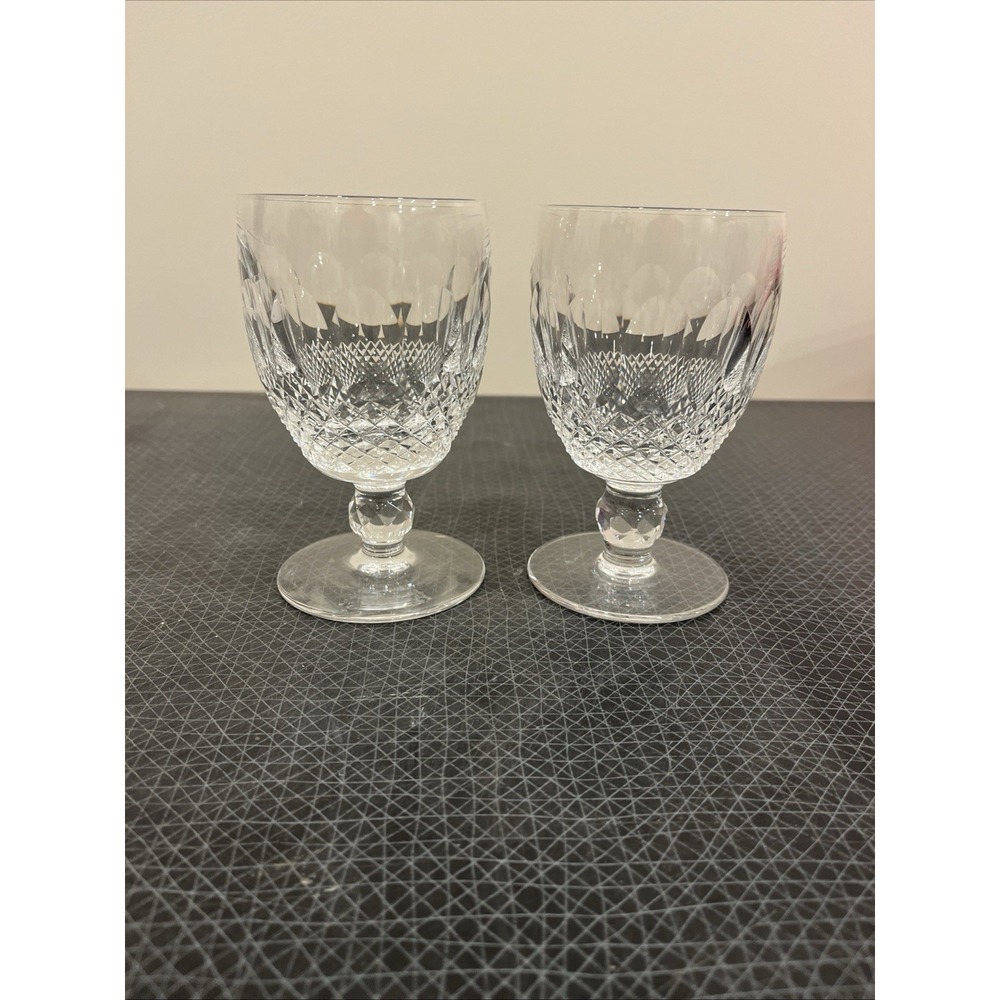 Waterford - VTG Colleen Short Stem Water Goblets - Crystal - Set of 2, 5 1/4"